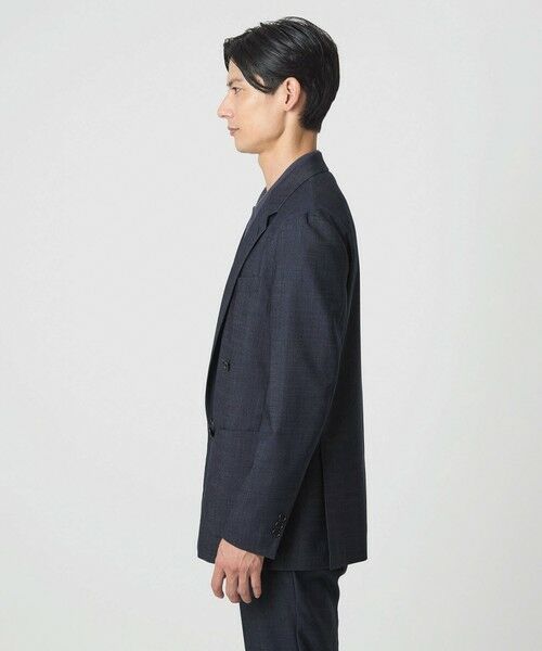 green label relaxing / グリーンレーベル リラクシング テーラードジャケット | A+ デニムライク ダブルブレスト 4B スタンダード ジャケット -ウォッシャブル・ストレッチ- | 詳細3