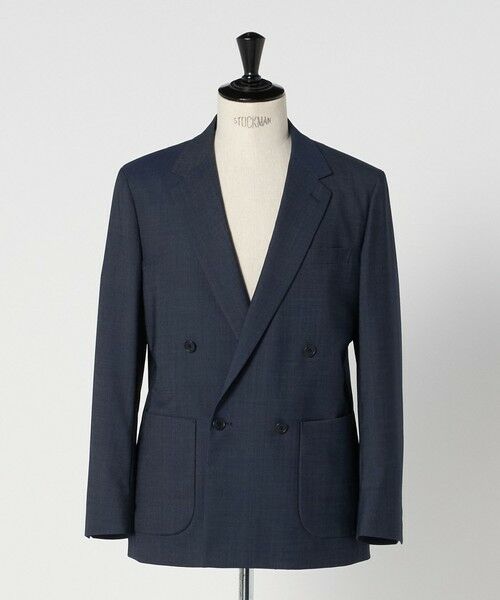 green label relaxing / グリーンレーベル リラクシング テーラードジャケット | A+ デニムライク ダブルブレスト 4B スタンダード ジャケット -ウォッシャブル・ストレッチ- | 詳細5