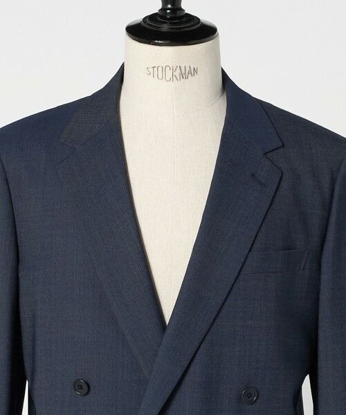 green label relaxing / グリーンレーベル リラクシング テーラードジャケット | A+ デニムライク ダブルブレスト 4B スタンダード ジャケット -ウォッシャブル・ストレッチ- | 詳細7