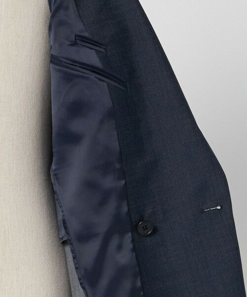 green label relaxing / グリーンレーベル リラクシング テーラードジャケット | A+ デニムライク ダブルブレスト 4B スタンダード ジャケット -ウォッシャブル・ストレッチ- | 詳細9