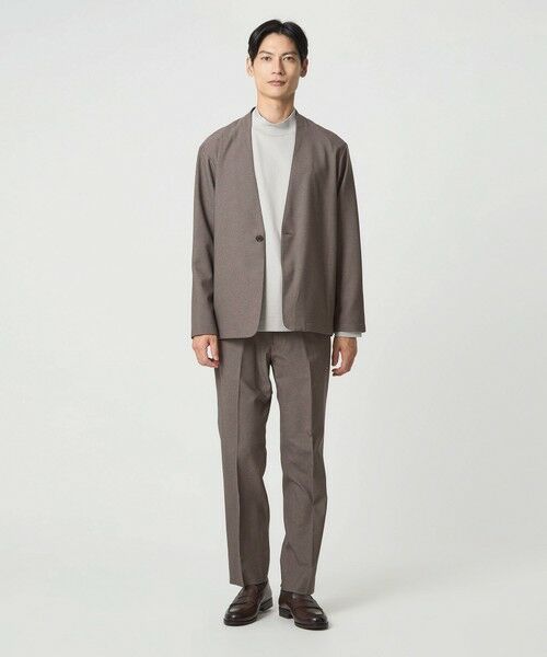 green label relaxing / グリーンレーベル リラクシング ノーカラージャケット | A+ ウールライク 1B ノーカラージャケット -ウォッシャブル・ストレッチ- | 詳細1