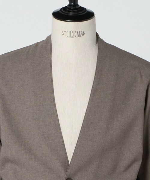 green label relaxing / グリーンレーベル リラクシング ノーカラージャケット | A+ ウールライク 1B ノーカラージャケット -ウォッシャブル・ストレッチ- | 詳細4