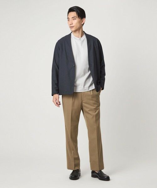 green label relaxing / グリーンレーベル リラクシング ノーカラージャケット | A+ ウールライク 1B ノーカラージャケット -ウォッシャブル・ストレッチ- | 詳細14