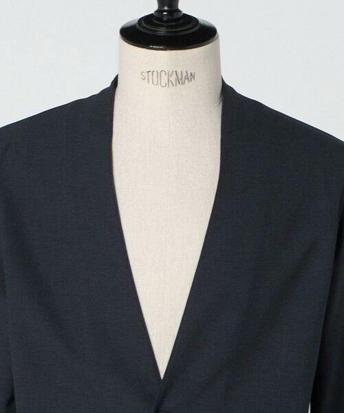 green label relaxing / グリーンレーベル リラクシング ノーカラージャケット | A+ ウールライク 1B ノーカラージャケット -ウォッシャブル・ストレッチ- | 詳細20