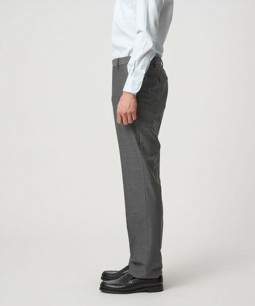 green label relaxing / グリーンレーベル リラクシング セットアップ | GUABELLO 組織無地 MF ノープリーツ スーツパンツ | 詳細3