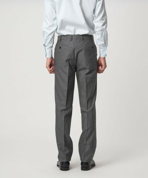 green label relaxing / グリーンレーベル リラクシング セットアップ | GUABELLO 組織無地 MF ノープリーツ スーツパンツ | 詳細4