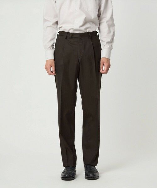 green label relaxing / グリーンレーベル リラクシング セットアップ | GUABELLO ヘリンボーン HX 1プリーツ スーツパンツ | 詳細2