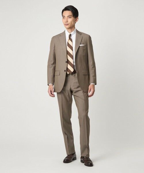 green label relaxing / グリーンレーベル リラクシング セットアップ | DRAGO ミニヘリンボーン CLS ノープリーツ スーツパンツ | 詳細1