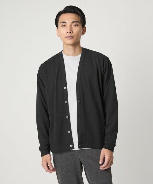 green label relaxing/グリーンレーベル リラクシング ハニカム カーディガン BLACK XL green label relaxing/グリーンレーベル リラクシング ハニカム カーディガン BLACK XL