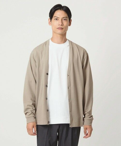 green label relaxing/グリーンレーベル リラクシング ハニカム カーディガン BEIGE S