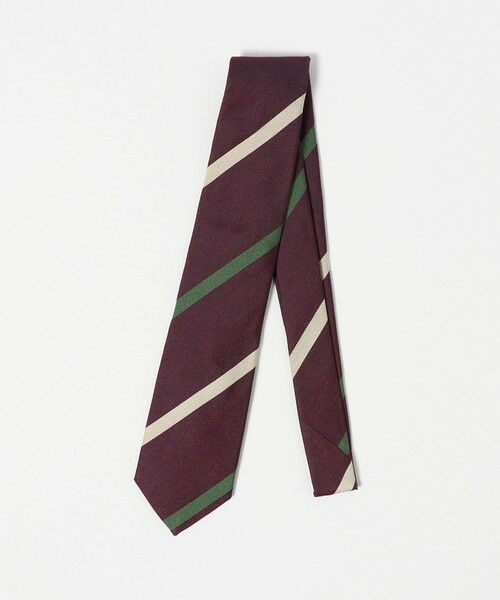 green label relaxing/グリーンレーベル リラクシング <Seaward&Stearn>8.0cm ストライプ3 ネクタイ WINE FREE green label relaxing/グリーンレーベル リラクシング <Seaward&Stearn>8.0cm ストライプ3 ネクタイ WINE FREE