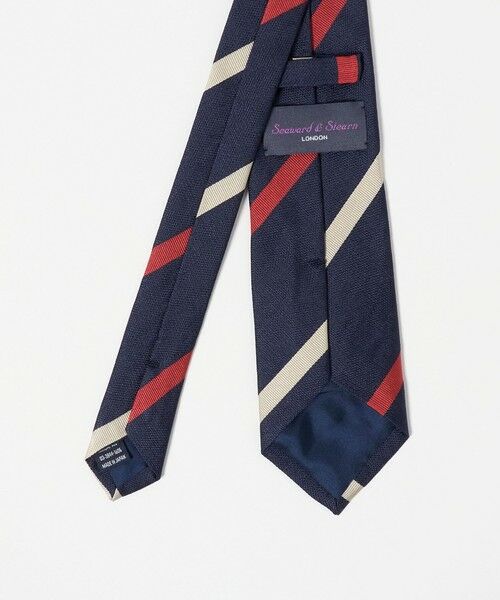 green label relaxing / グリーンレーベル リラクシング ネクタイ | ＜Seaward & Stearn＞8.0cm ストライプ3 ネクタイ | 詳細4