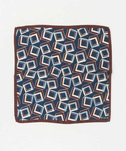 green label relaxing / グリーンレーベル リラクシング マフラー・ショール・スヌード・ストール | ＜Bleck＞ジオメトリック ツイル ポケットチーフ | 詳細4