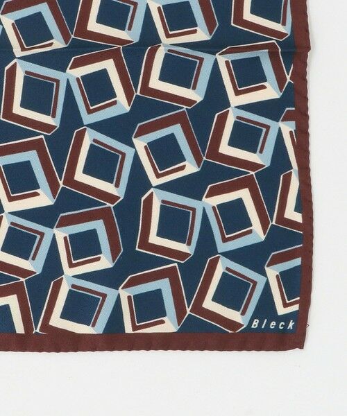 green label relaxing / グリーンレーベル リラクシング マフラー・ショール・スヌード・ストール | ＜Bleck＞ジオメトリック ツイル ポケットチーフ | 詳細5