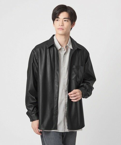 green label relaxing / グリーンレーベル リラクシング シャツ・ブラウス | レザーライク ジャストルーズ シャツ | 詳細2