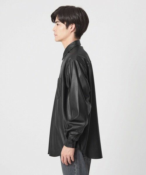 green label relaxing / グリーンレーベル リラクシング シャツ・ブラウス | レザーライク ジャストルーズ シャツ | 詳細5