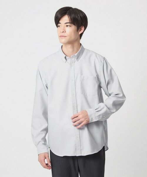 green label relaxing/グリーンレーベル リラクシング W/R オックス ボタンダウン シャツ LT. GRAY S green label relaxing/グリーンレーベル リラクシング W/R オックス ボタンダウン シャツ LT. GRAY S