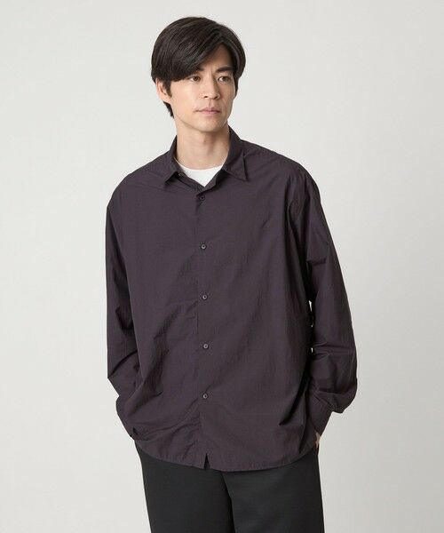 green label relaxing/グリーンレーベル リラクシング ナイロン コットン スクエア シャツ PURPLE M green label relaxing/グリーンレーベル リラクシング ナイロン コットン スクエア シャツ PURPLE M