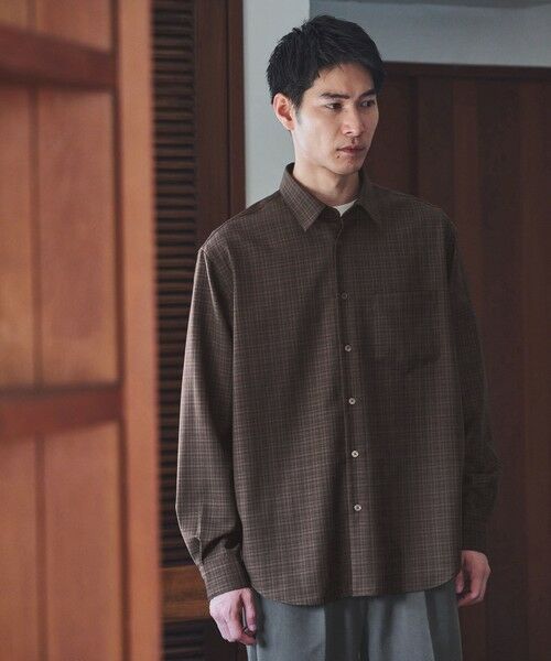 green label relaxing/グリーンレーベル リラクシング ウォッシャブル ビエラ チェック ジャストルーズ シャツ DK. BROWN M green label relaxing/グリーンレーベル リラクシング ウォッシャブル ビエラ チェック ジャストルーズ シャツ DK. BROWN M