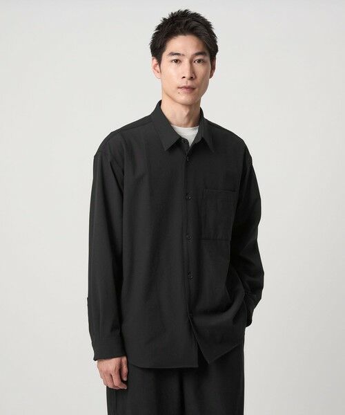 green label relaxing / グリーンレーベル リラクシング シャツ・ブラウス | FREELITCH ボックス レギュラーカラー シャツ -ストレッチ- | 詳細3