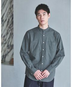 green label relaxing / グリーンレーベル リラクシング シャツ・ブラウス | ナチュラルフィット  バンドカラー シャツ