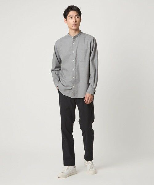 green label relaxing / グリーンレーベル リラクシング シャツ・ブラウス | ナチュラルフィット  バンドカラー シャツ | 詳細1