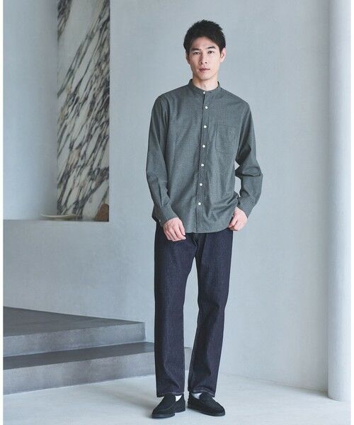 green label relaxing / グリーンレーベル リラクシング シャツ・ブラウス | ナチュラルフィット  バンドカラー シャツ | 詳細11