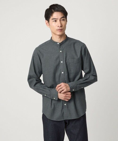 green label relaxing / グリーンレーベル リラクシング シャツ・ブラウス | ナチュラルフィット  バンドカラー シャツ | 詳細12