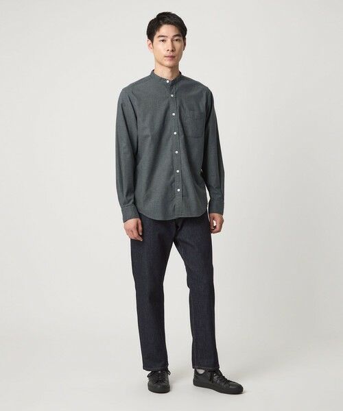 green label relaxing / グリーンレーベル リラクシング シャツ・ブラウス | ナチュラルフィット  バンドカラー シャツ | 詳細13