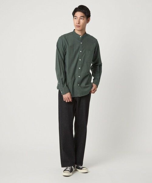 green label relaxing / グリーンレーベル リラクシング シャツ・ブラウス | ナチュラルフィット  バンドカラー シャツ | 詳細21