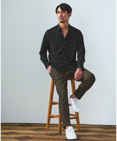 green label relaxing / グリーンレーベル リラクシング シャツ・ブラウス | 【WEB限定】JUST fit トリコット ドレープ シャツ | 詳細1