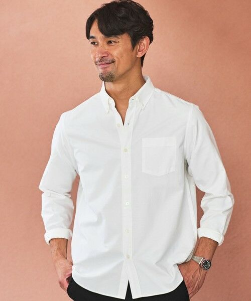 green label relaxing/グリーンレーベル リラクシング 【WEB限定】JUST fit デイリー オックスフォード ボタンダウン シャツ WHITE M