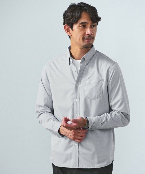 green label relaxing/グリーンレーベル リラクシング 【WEB限定】JUST fit デイリー オックスフォード ボタンダウン シャツ LT. GRAY S green label relaxing/グリーンレーベル リラクシング 【WEB限定】JUST fit デイリー オックスフォード ボタンダウン シャツ LT. GRAY S