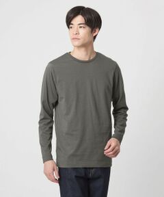 green label relaxing / グリーンレーベル リラクシング カットソー | LONG FIBER COTTON クリア クルーネック 長袖 Tシャツ