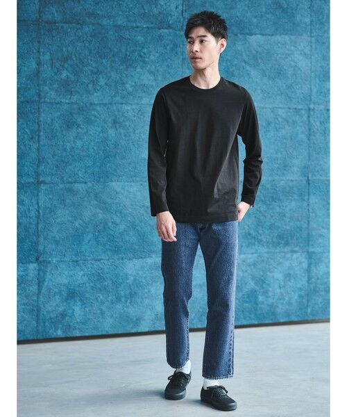 green label relaxing / グリーンレーベル リラクシング カットソー | LONG FIBER COTTON クリア クルーネック 長袖 Tシャツ | 詳細8