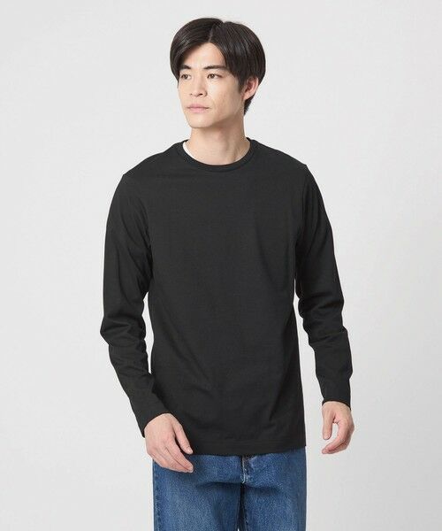 green label relaxing / グリーンレーベル リラクシング カットソー | LONG FIBER COTTON クリア クルーネック 長袖 Tシャツ | 詳細9