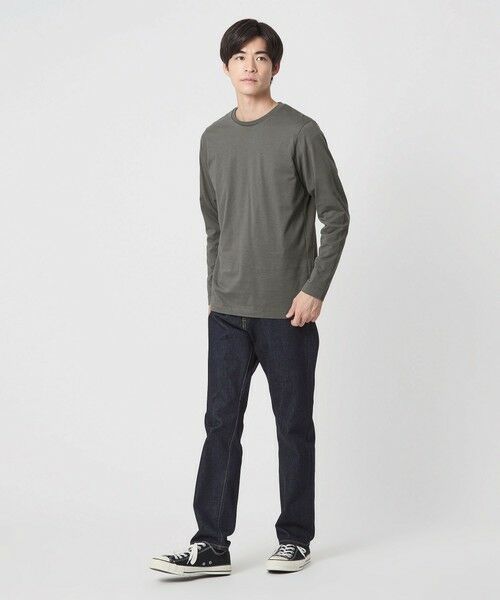 green label relaxing / グリーンレーベル リラクシング カットソー | LONG FIBER COTTON クリア クルーネック 長袖 Tシャツ | 詳細15