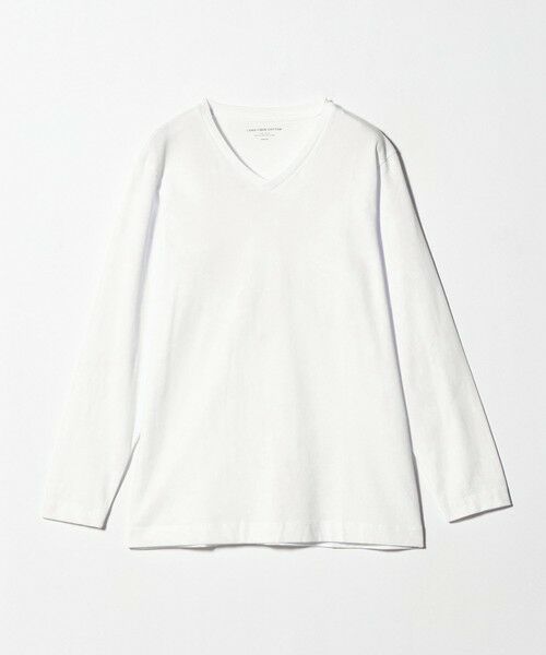 green label relaxing / グリーンレーベル リラクシング カットソー | LONG FIBER COTTON クリア Vネック 長袖 Tシャツ | 詳細2