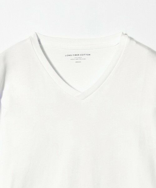 green label relaxing / グリーンレーベル リラクシング カットソー | LONG FIBER COTTON クリア Vネック 長袖 Tシャツ | 詳細4