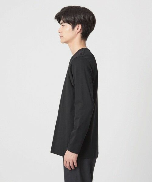 green label relaxing / グリーンレーベル リラクシング カットソー | LONG FIBER COTTON クリア Vネック 長袖 Tシャツ | 詳細8