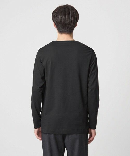 green label relaxing / グリーンレーベル リラクシング カットソー | LONG FIBER COTTON クリア Vネック 長袖 Tシャツ | 詳細9