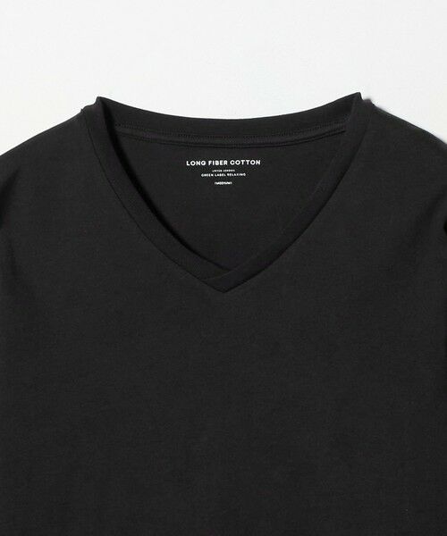 green label relaxing / グリーンレーベル リラクシング カットソー | LONG FIBER COTTON クリア Vネック 長袖 Tシャツ | 詳細12