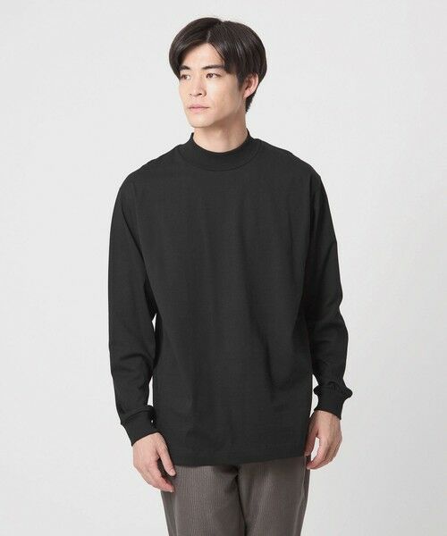 green label relaxing / グリーンレーベル リラクシング カットソー | LONG FIBER COTTON クリア モックネック 長袖 Tシャツ | 詳細5