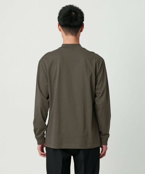 green label relaxing / グリーンレーベル リラクシング カットソー | LONG FIBER COTTON クリア モックネック 長袖 Tシャツ | 詳細16