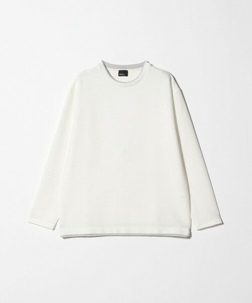 green label relaxing / グリーンレーベル リラクシング カットソー | 【WEB限定】リップル フェイクレイヤード ロングスリーブ Tシャツ -吸水速乾・抗菌- | 詳細2