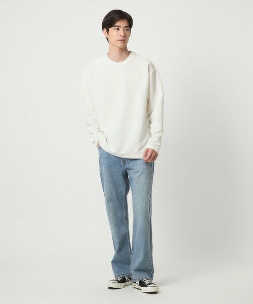 green label relaxing / グリーンレーベル リラクシング カットソー | 【WEB限定】リップル フェイクレイヤード ロングスリーブ Tシャツ -吸水速乾・抗菌- | 詳細1