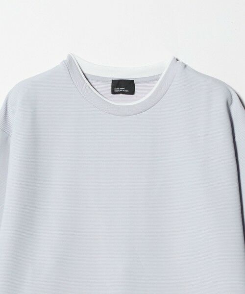 green label relaxing / グリーンレーベル リラクシング カットソー | 【WEB限定】リップル フェイクレイヤード ロングスリーブ Tシャツ -吸水速乾・抗菌- | 詳細9