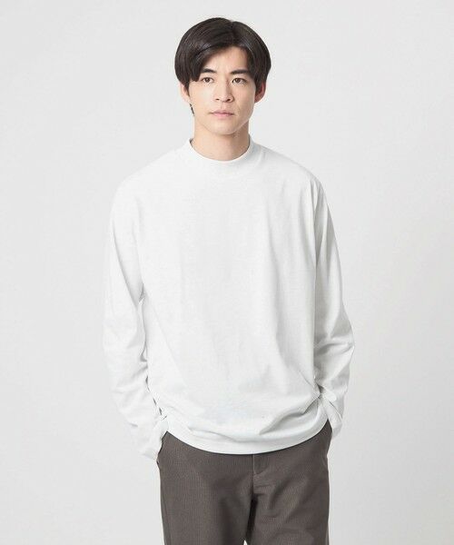 green label relaxing / グリーンレーベル リラクシング カットソー | 【WEB限定】JUST fit デイリーモック 長袖 Tシャツ -吸水速乾・抗菌- | 詳細5