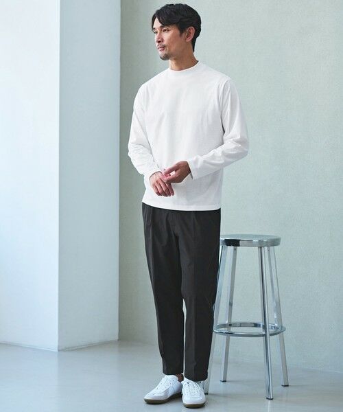 green label relaxing / グリーンレーベル リラクシング カットソー | 【WEB限定】JUST fit デイリーモック 長袖 Tシャツ -吸水速乾・抗菌- | 詳細1