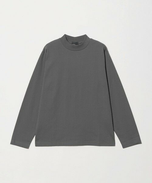 green label relaxing / グリーンレーベル リラクシング カットソー | 【WEB限定】JUST fit デイリーモック 長袖 Tシャツ -吸水速乾・抗菌-(DK.GRAY)